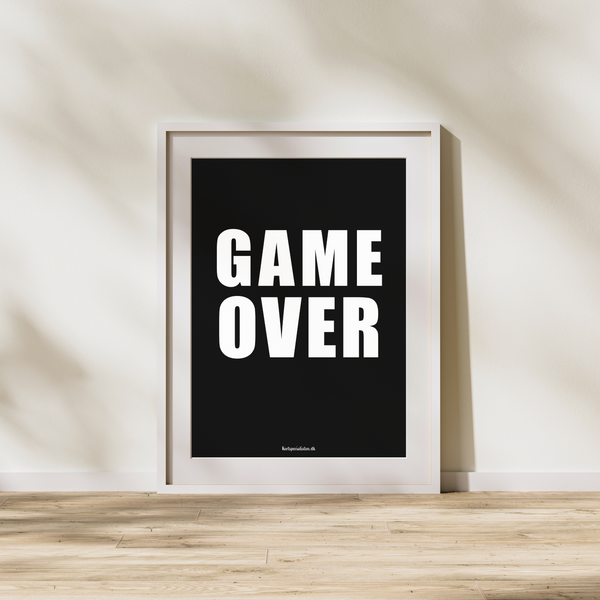 Game Over - Sort  (Plakat)
