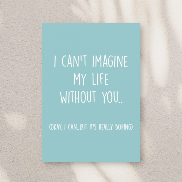 I can´t imagine my life without you - Kort