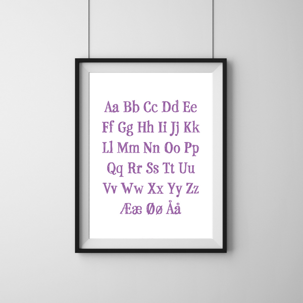 Alphabet poster - Purple