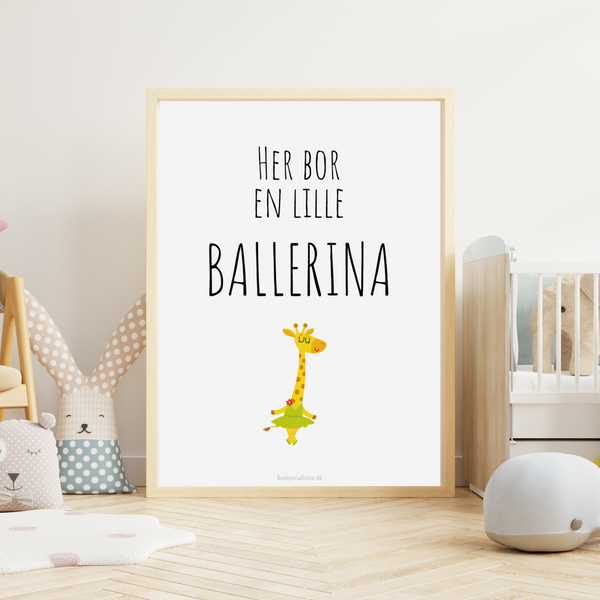 Her bor en lille Ballerina  - Plakat