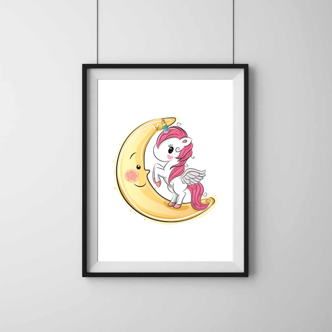 Enhjørning - Happy moon