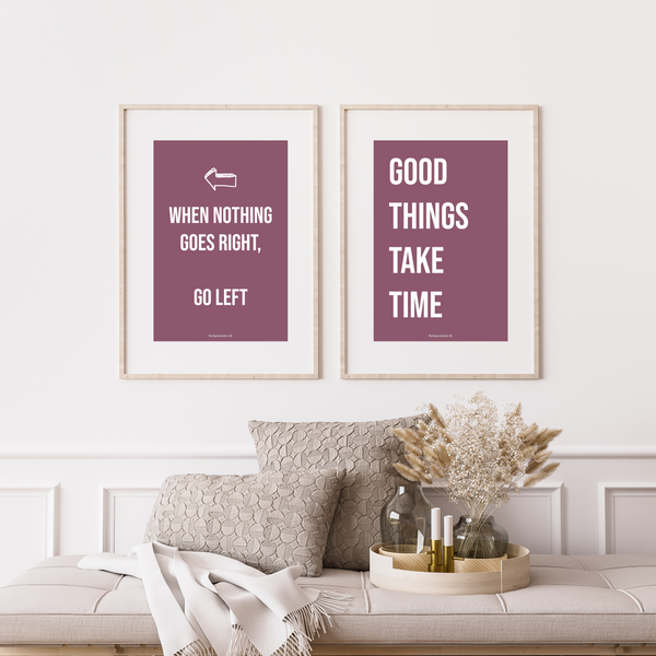 Good Things Take Time - Lilla (Plakat)