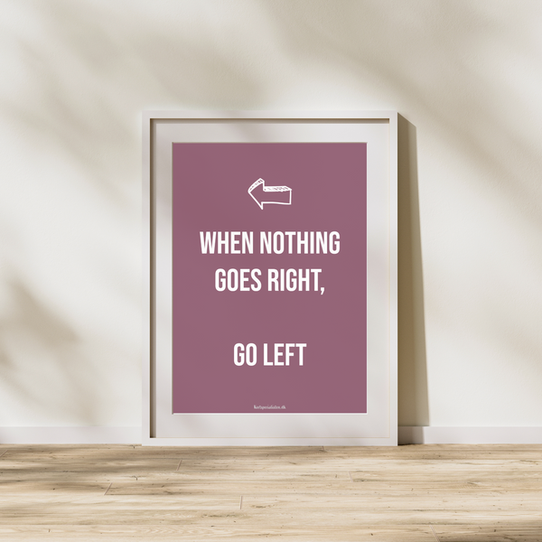 Go Left - Lilla (Plakat)
