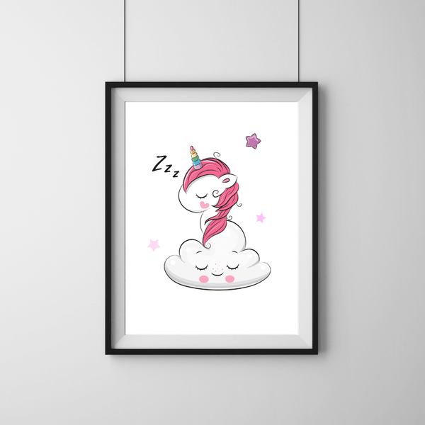 Sleepy Unicorn - White