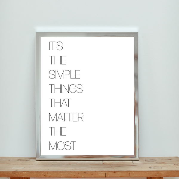 It's the Simple Things - Poster