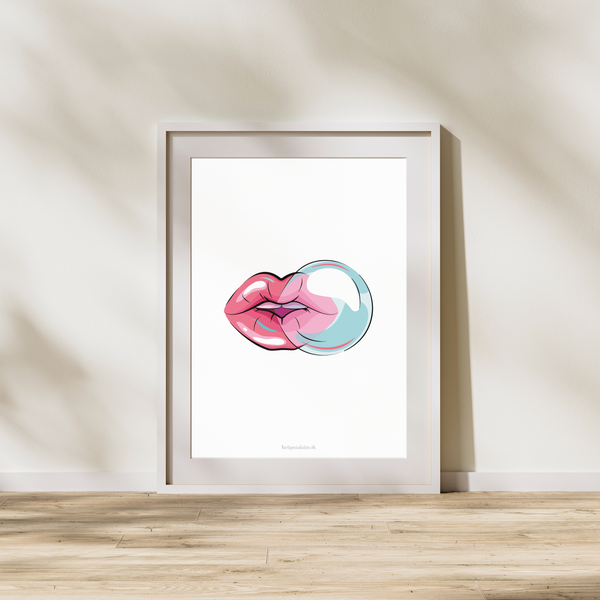 Mouth with Bubble - Poster