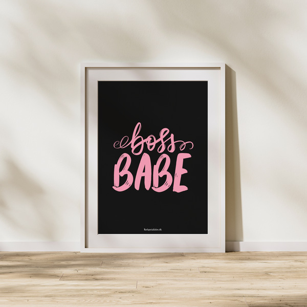 Boss Babe - Sort (Plakat)