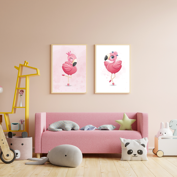 Dancing Flamingos - Set 1 (2 posters)