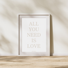All you need is love - Plakat