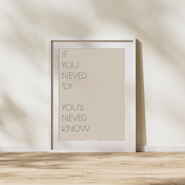 If you never - Poster