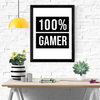 100% Gamer - Sort og Hvide  (Plakat)