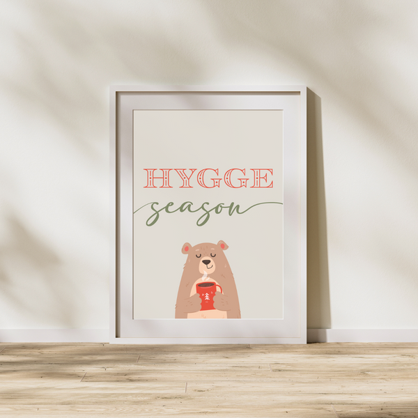 Hygge season bjørn - Plakat