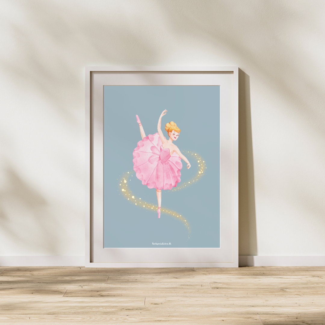 Balletdanser lyserød - Plakat