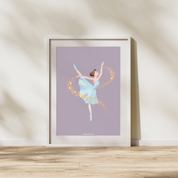 Balletdanser blå - Plakat