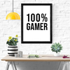 100% Gamer 2 - Hvide (Plakat)