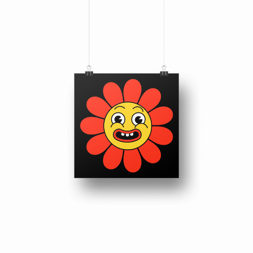 Smiling Flower - Plakatkort