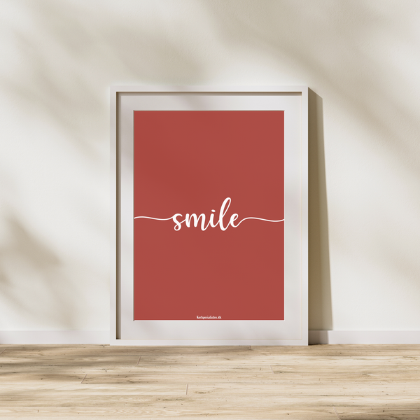 Smile Rød - Plakat