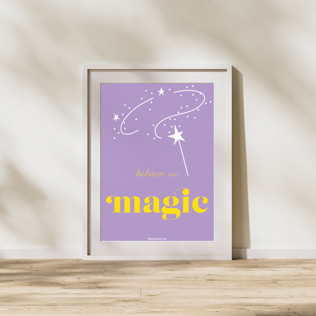 Believe in magic lilla - Plakat