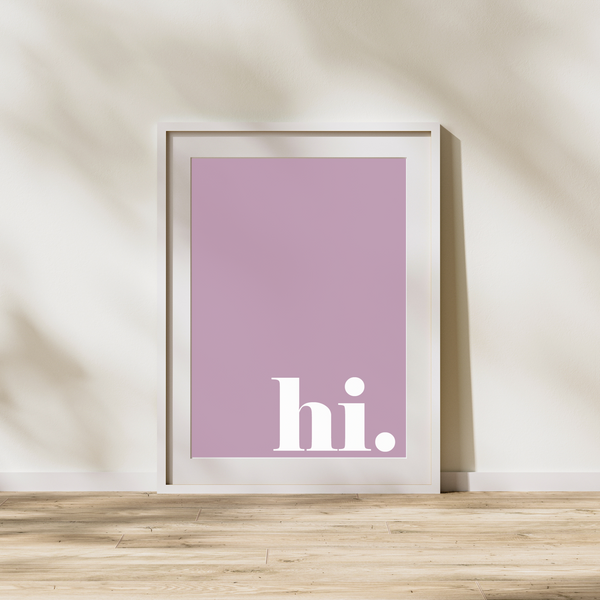 Hi - Purple - Poster