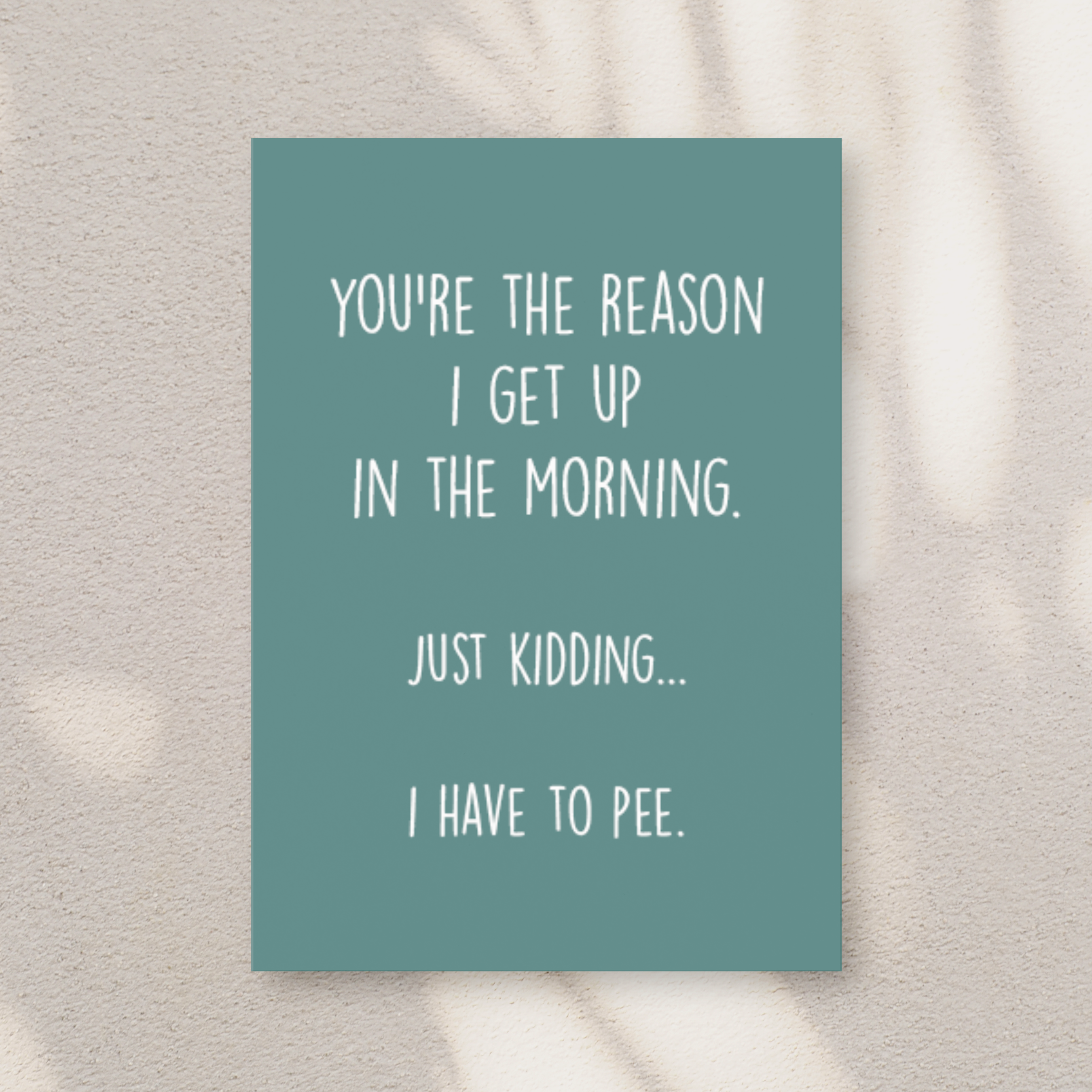You´re the reason i get up - Kort