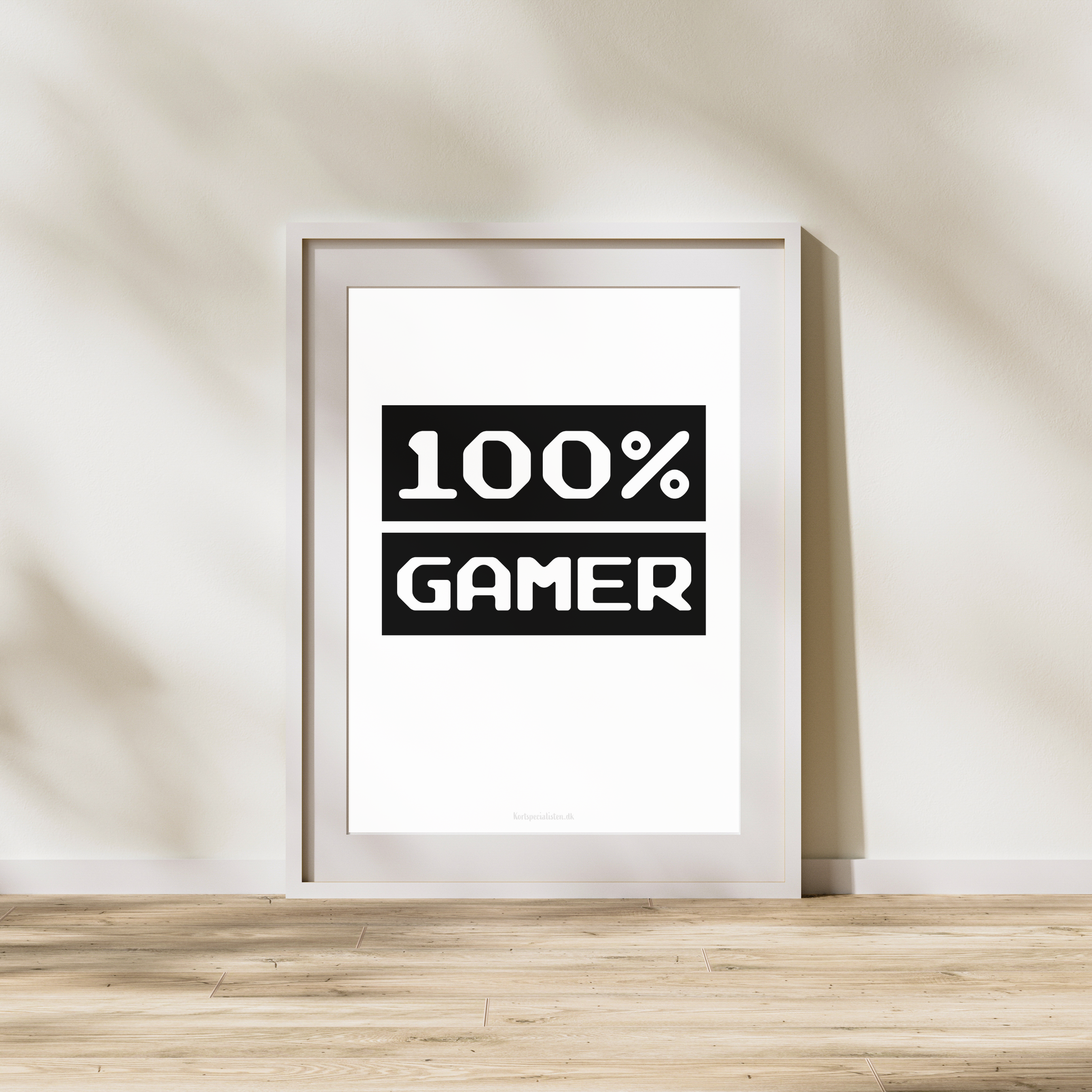 100% Gamer 2 - Sort og Hvide (Plakat)