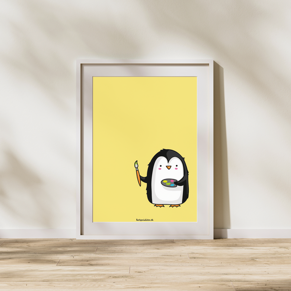 Pingvin gul  - Plakat