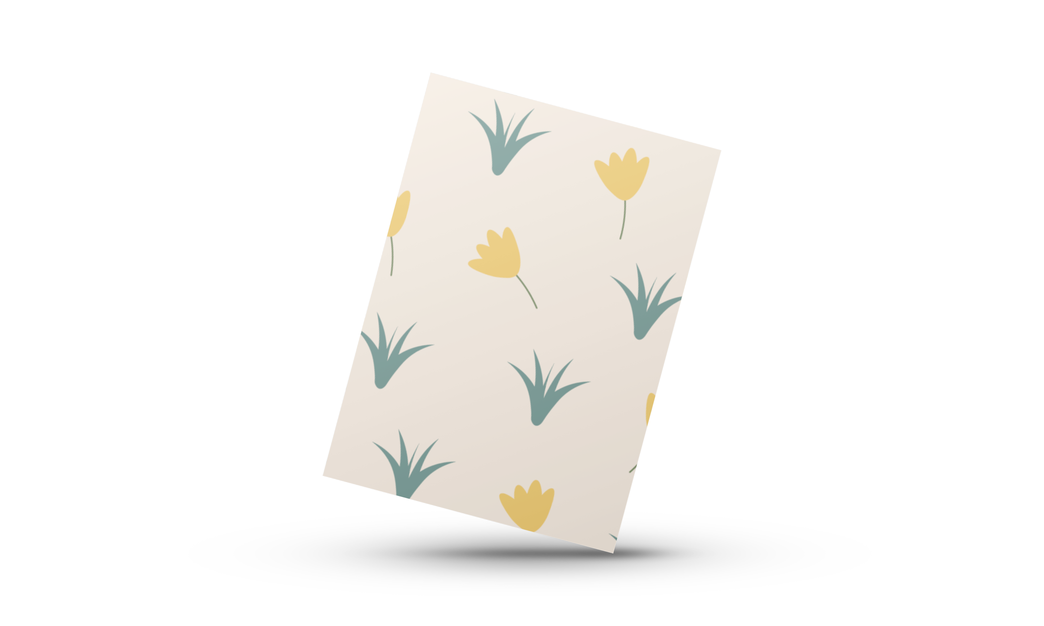 Gule Blomster - Minikort