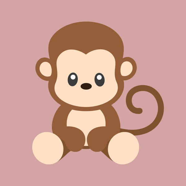 Cute Monkey - Pink
