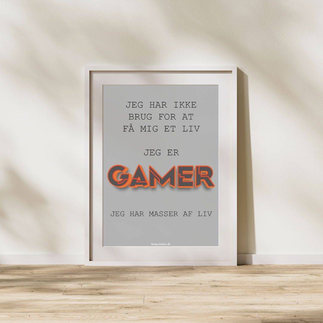 Jeg er gamer - Plakat