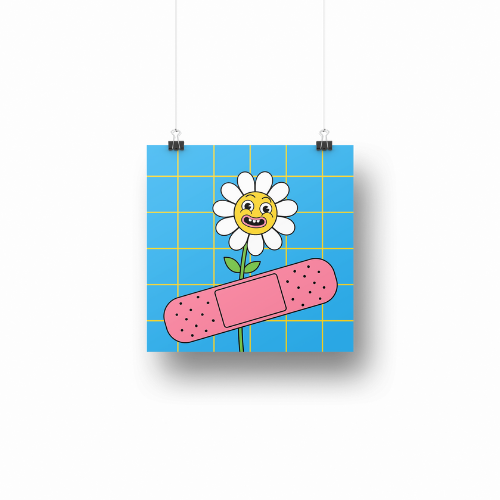 Bandaid Flower - Plakatkort