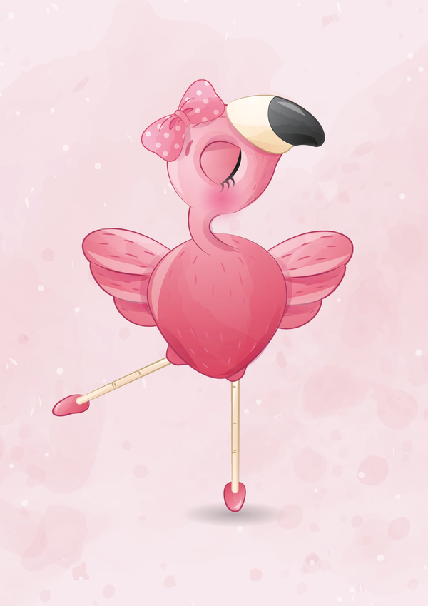 Dancing Flamingo 3 Pink