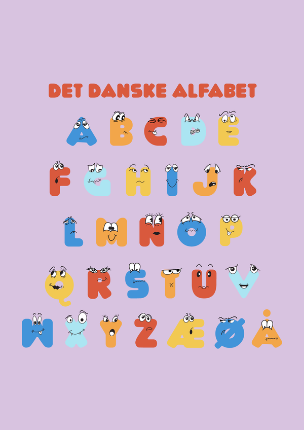 Det Danske Alfabet - Lilla