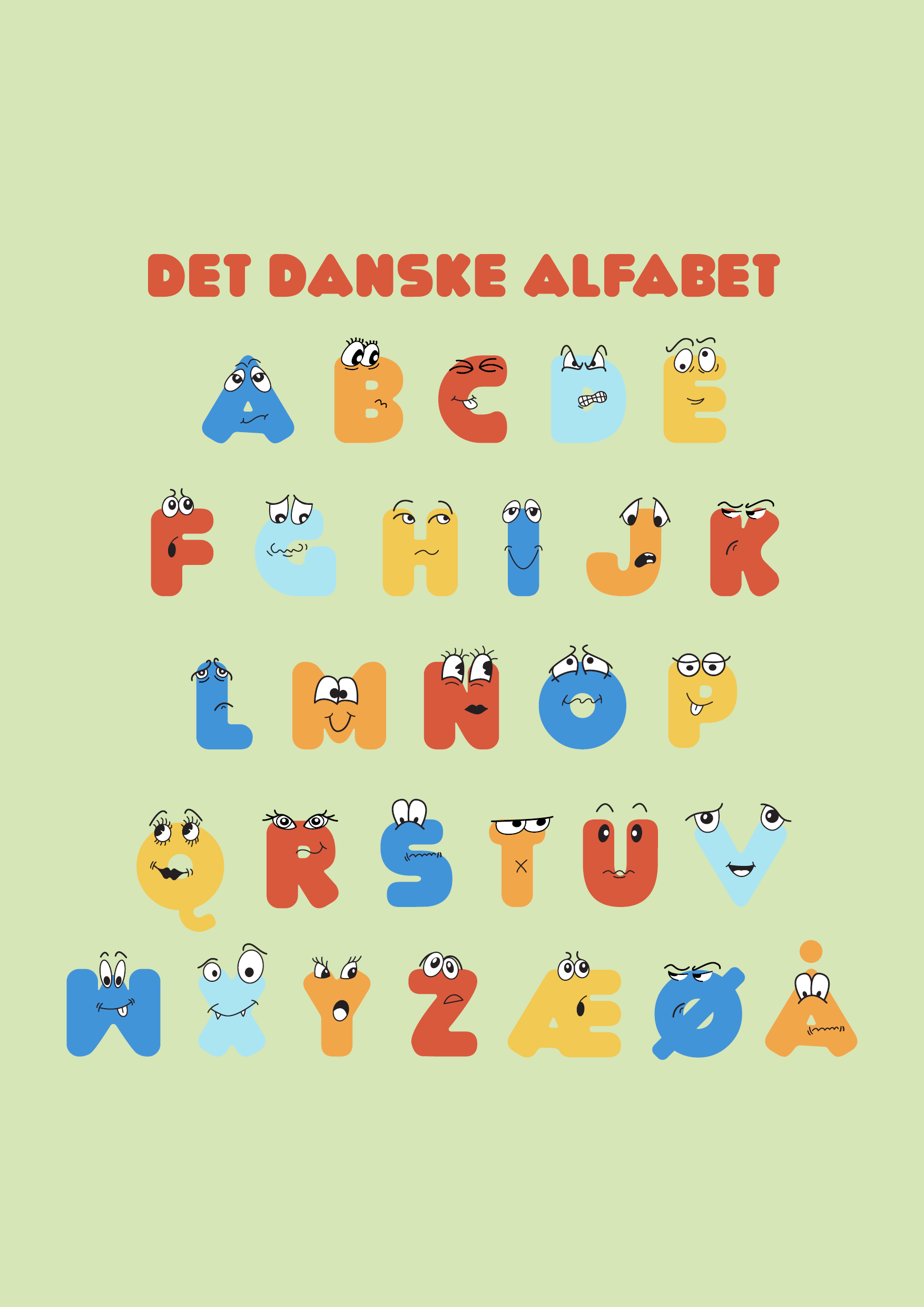 Det Danske Alfabet - Grøn