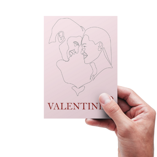 Simple lines Valentinekort