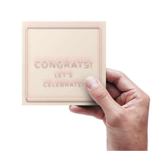 Congrats! Letˋs celebrate - Kort
