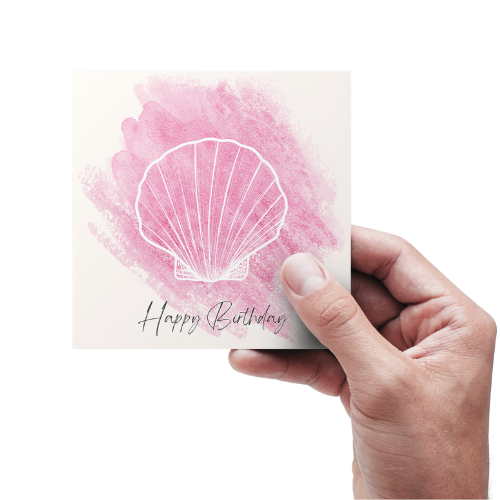 Happy Birthday Pink Musling - Kort