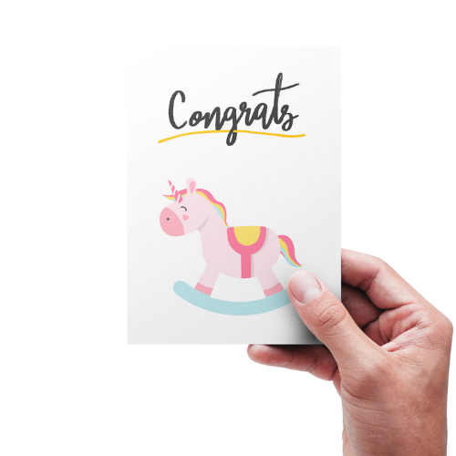 Congrats - Rocking Horse (Card)