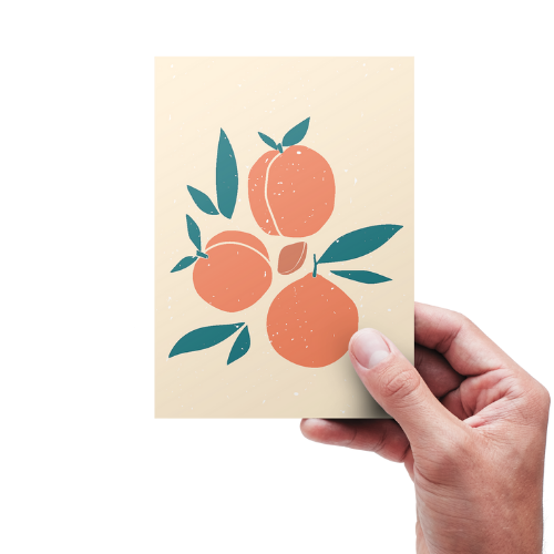 Appelsin Vintage kort
