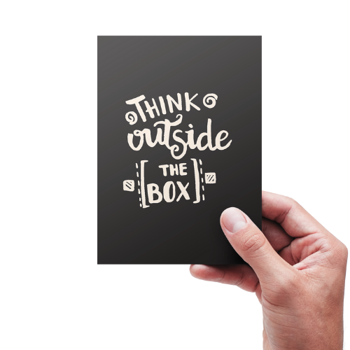 Think outside the box - card