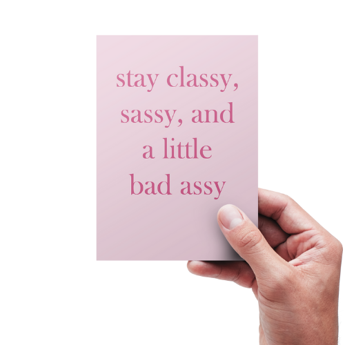 Stay classy - Citatkort