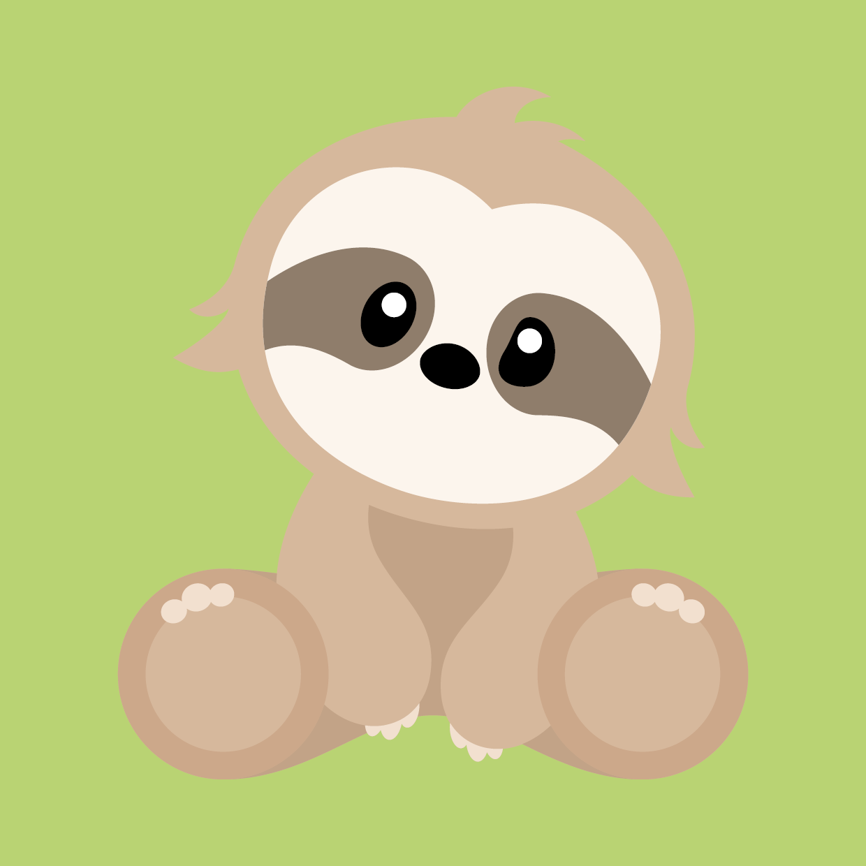 Cute Sloth - Green