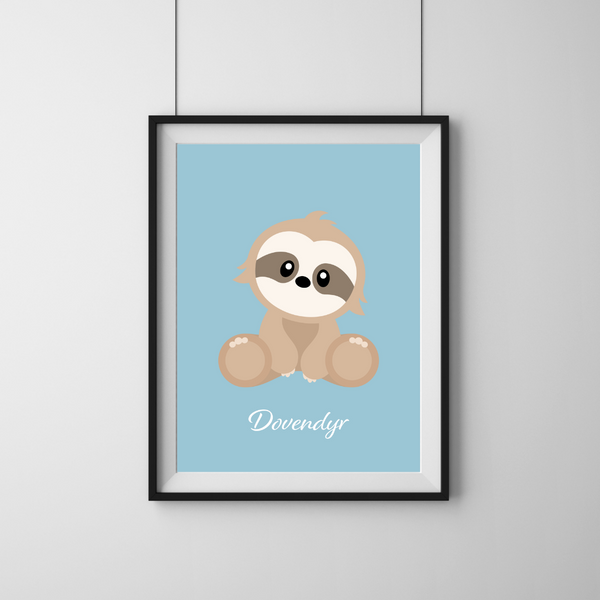 Cute Sloth - Blue