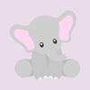 Cute Elefant - Lyselilla