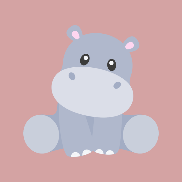 Cute Hippo - Pink
