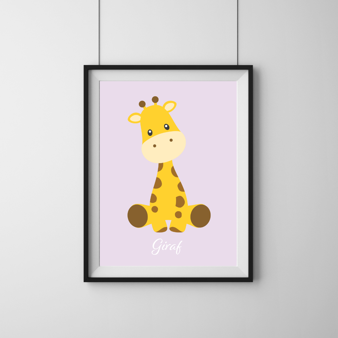Cute Giraf - Lyselilla