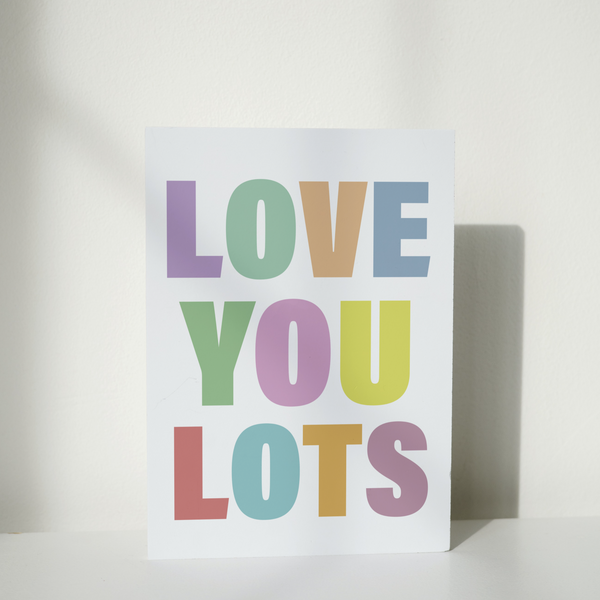 Love You Lots - Hvid  (Mega Kort)