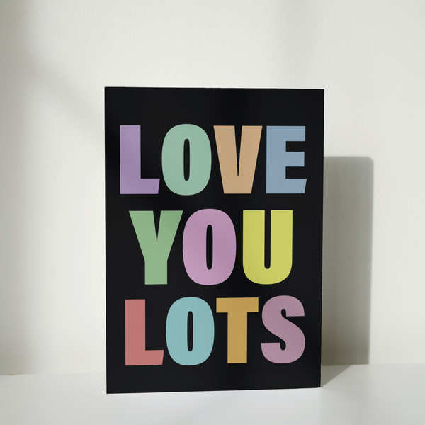 Love You Lots - Sort  (Mega Kort)