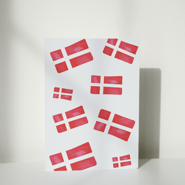Danske Flag - Tillykke (Mega Kort)