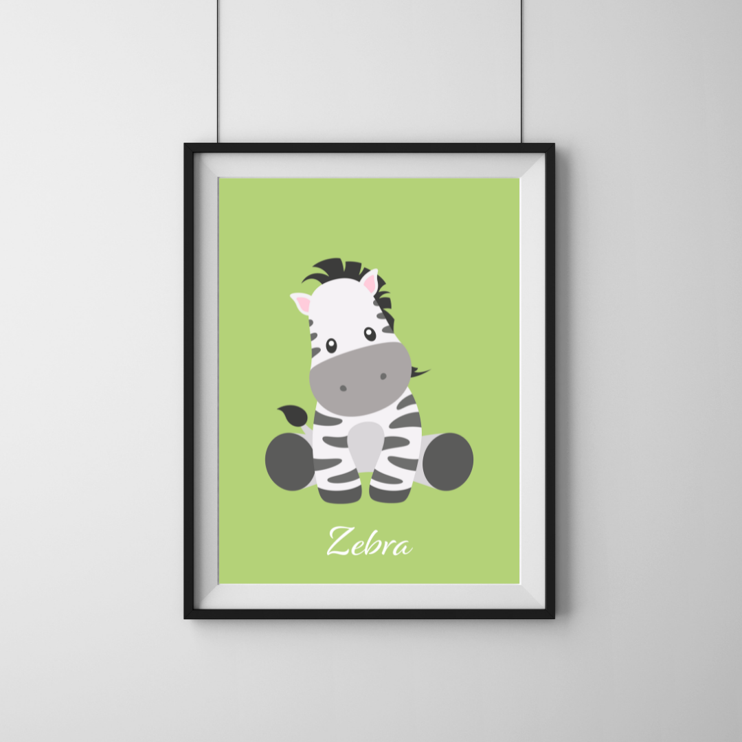 Cute Zebra - Grøn