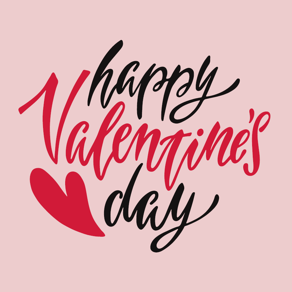 Happy Valentines Day - Rødt hjerte - kort